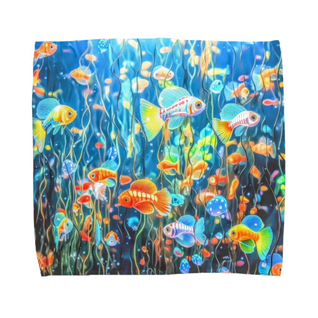 Erika_ArtistryのGuppy Happy #01 Towel Handkerchief