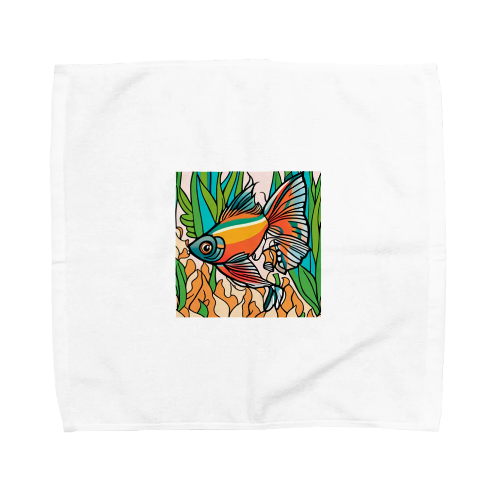 maoのアニメチックな魚 Towel Handkerchief