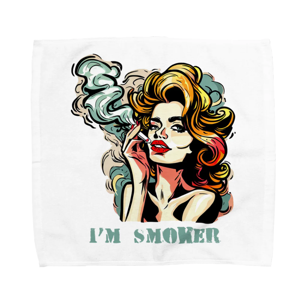 islandmoon13の煙草を吸う美女 Towel Handkerchief