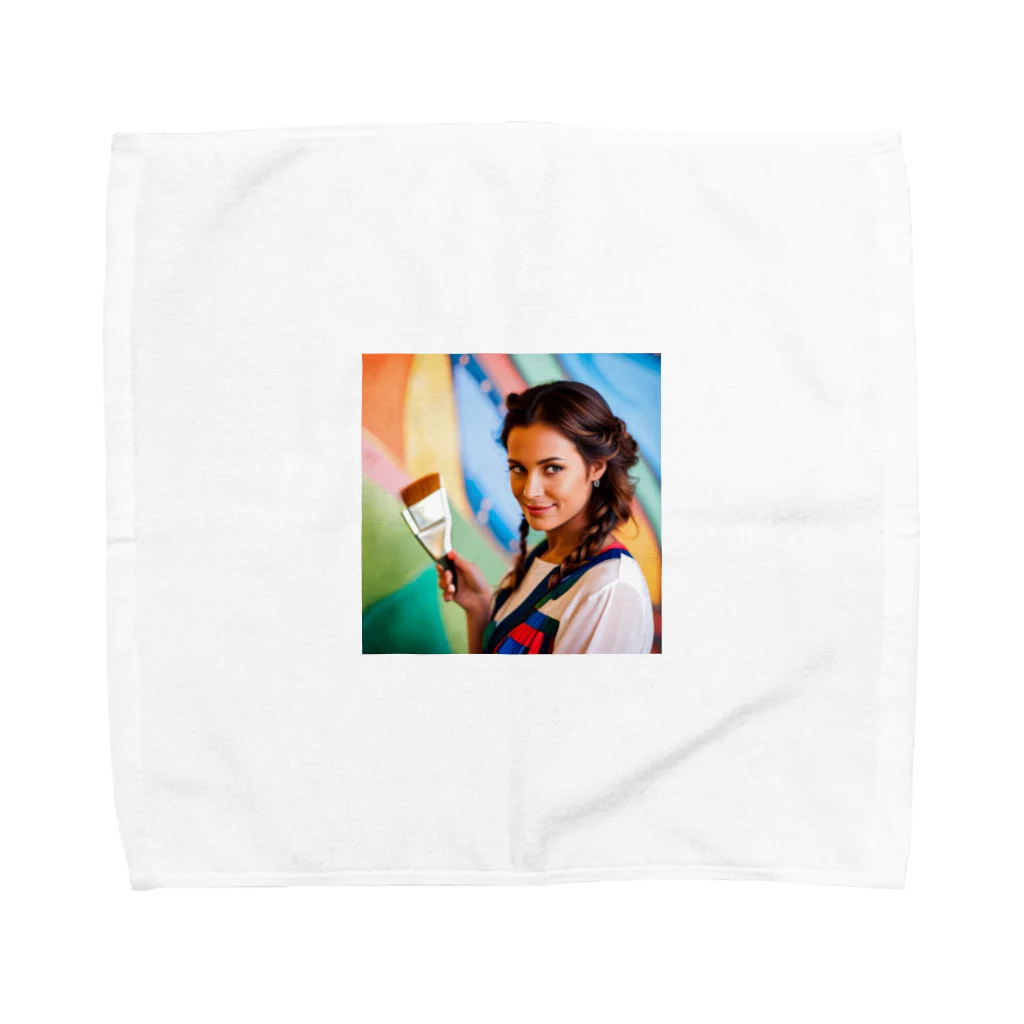 Stylishのアートな女性 Towel Handkerchief