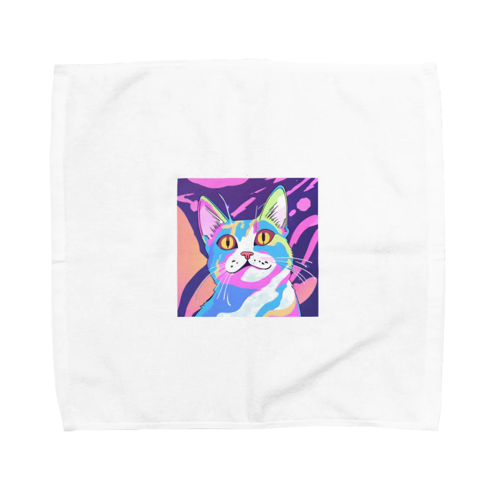 stonedjpのサイケねこ Towel Handkerchief