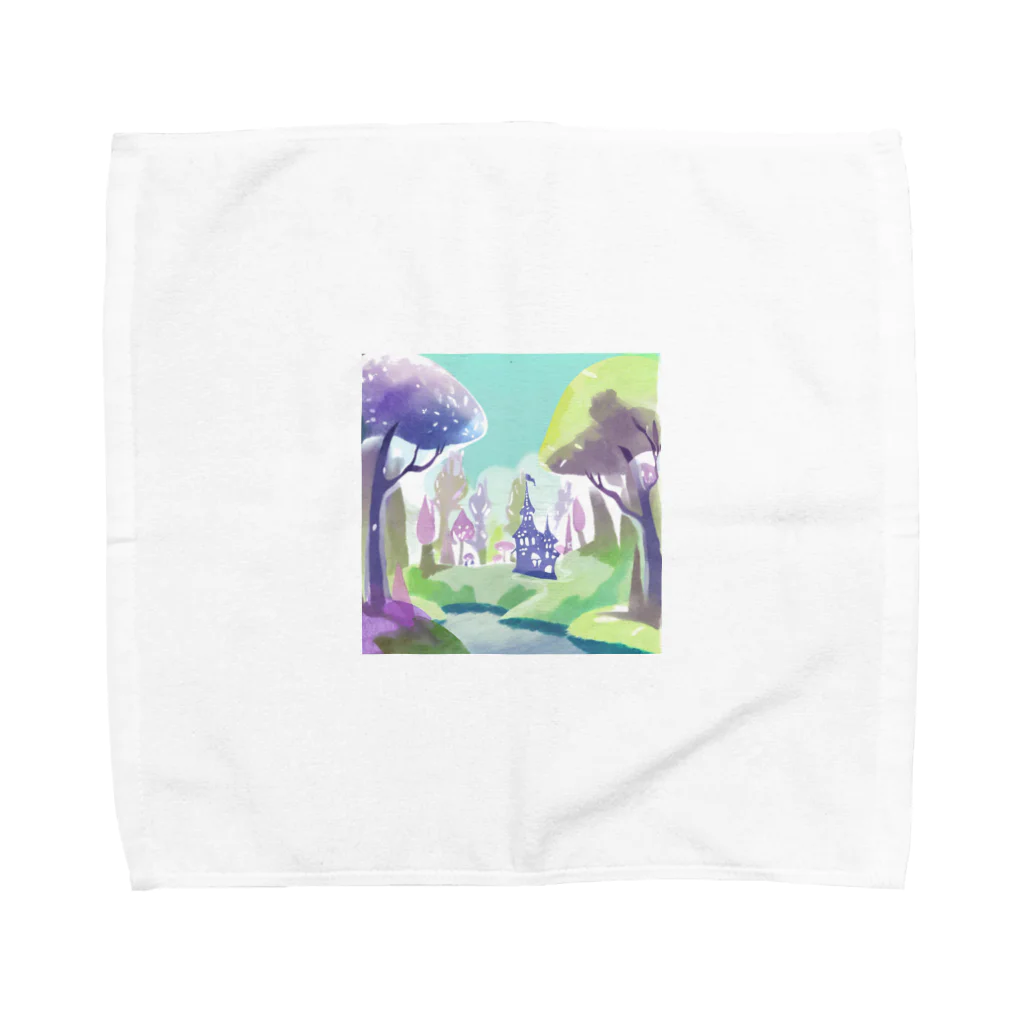 dxwtcrs94zの森のイラストグッズ Towel Handkerchief