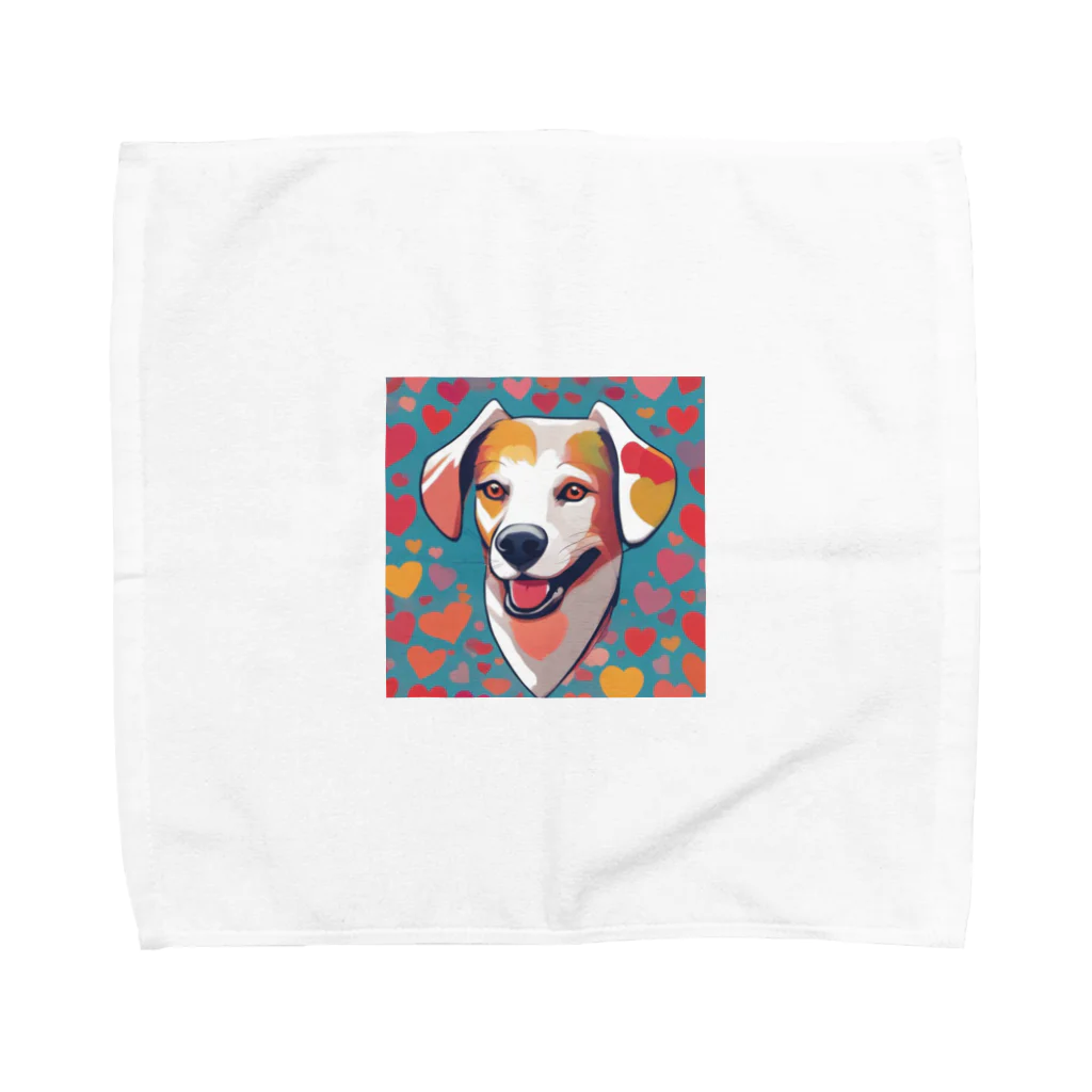 NYNANTのワンちゃん　ハート柄　 Towel Handkerchief