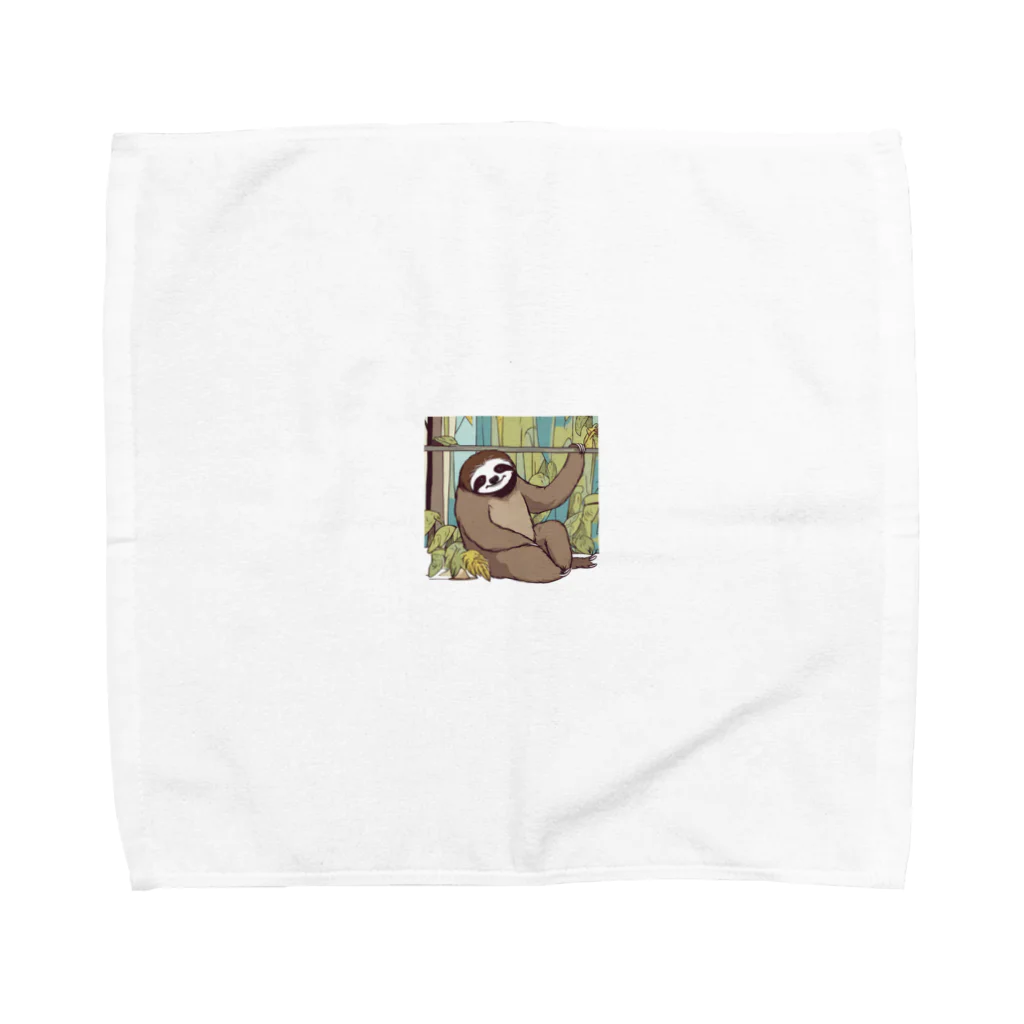 動物ショップのなまけもの  大好き Towel Handkerchief