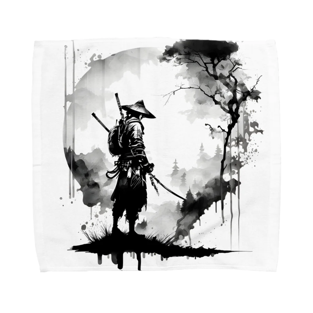 侍(水墨画風) Towel Handkerchief by Design_Lab_Lycoris ∞ SUZURI 侍(水墨画風) Towel Handkerchief by Design_Lab_Lycoris ∞ SUZURI