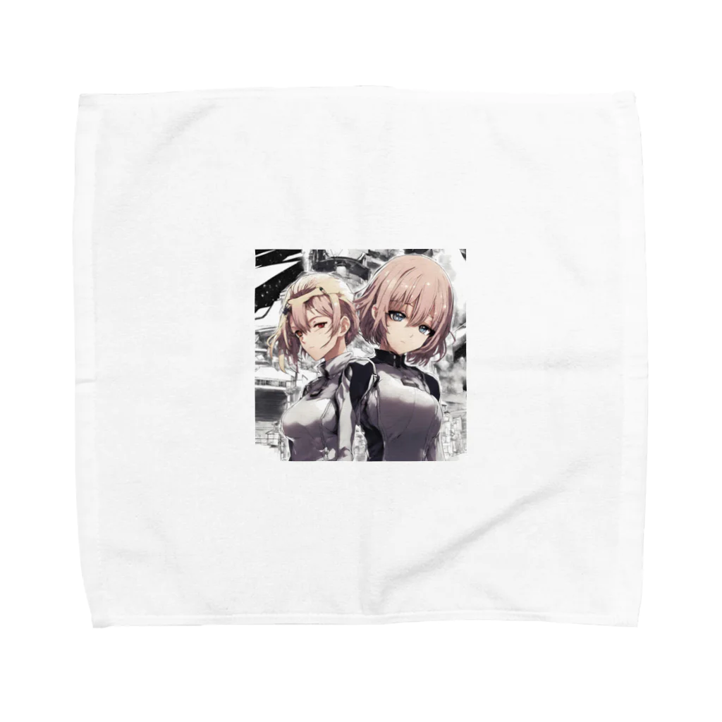 もふもふの美少女の宇宙を探検隊 Towel Handkerchief