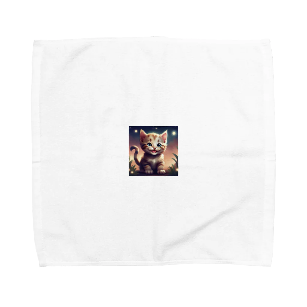 オタカラ館の笑顔の子猫グッズ Towel Handkerchief