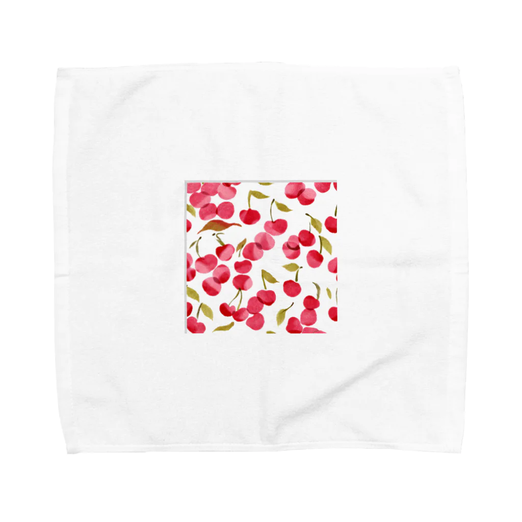 ななのショップのさくらんぼ柄 Towel Handkerchief