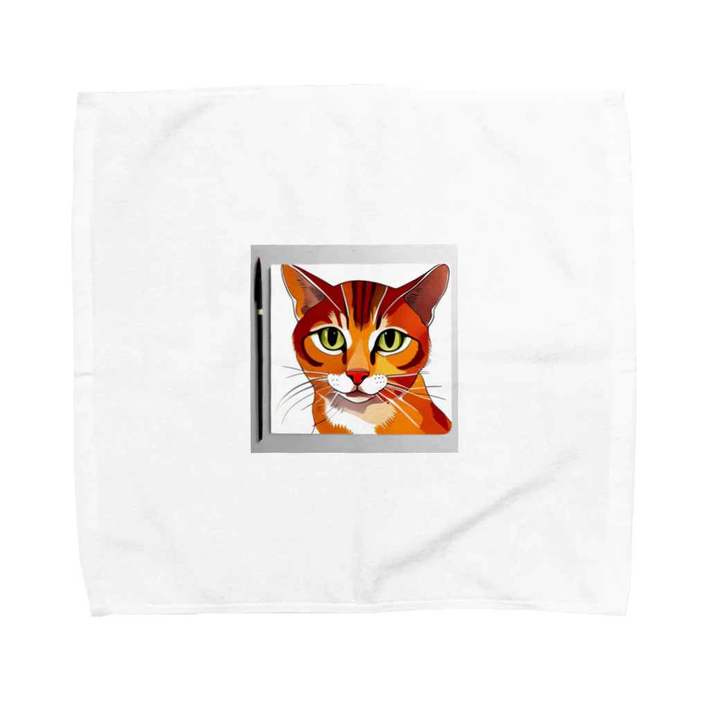 busabusabusaの凛々しい猫 Towel Handkerchief