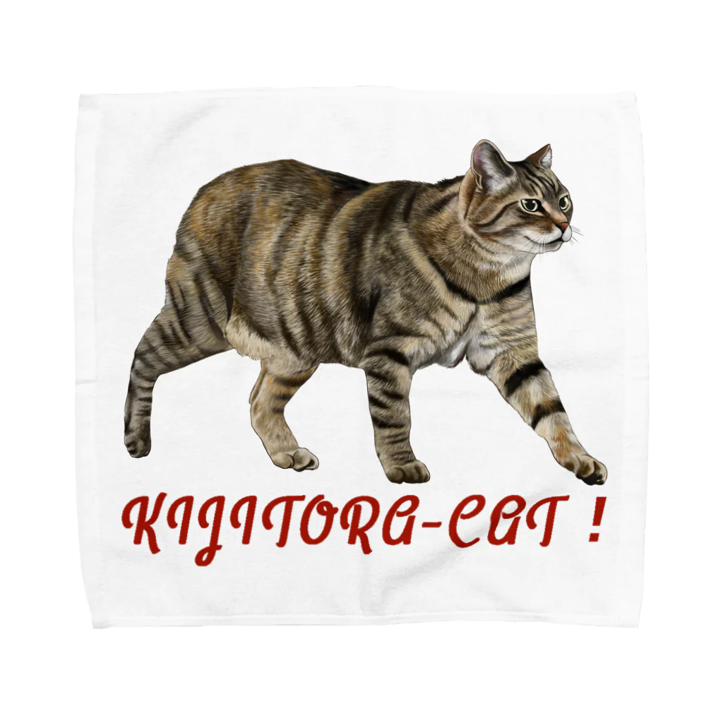 もっち（mocchi）のお散歩キジトラ猫ちゃん！ Towel Handkerchief