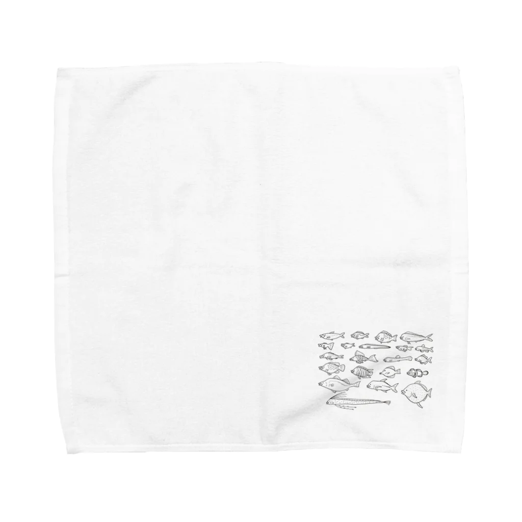 イカめしの魚群 －無表情－ Towel Handkerchief