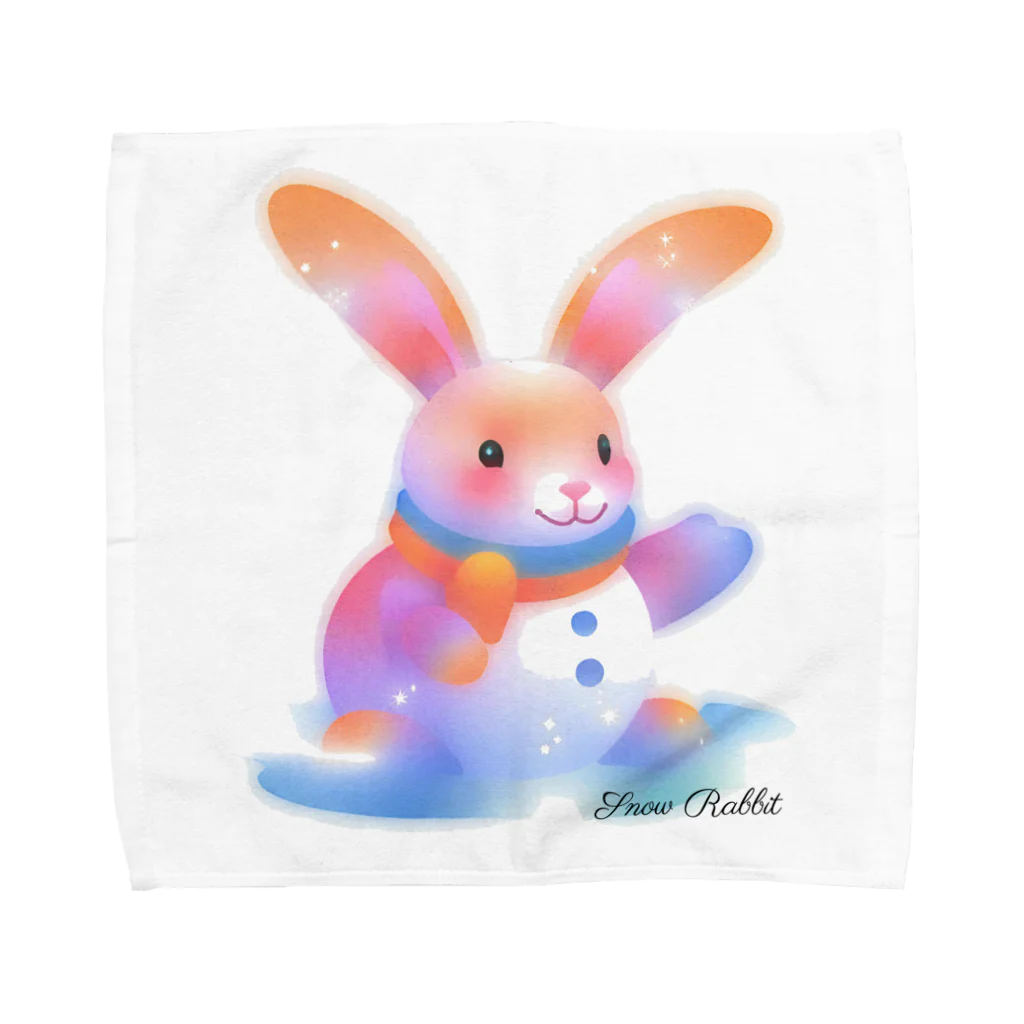 凜's グッズショップの雪うさぎちゃんグッズ Towel Handkerchief