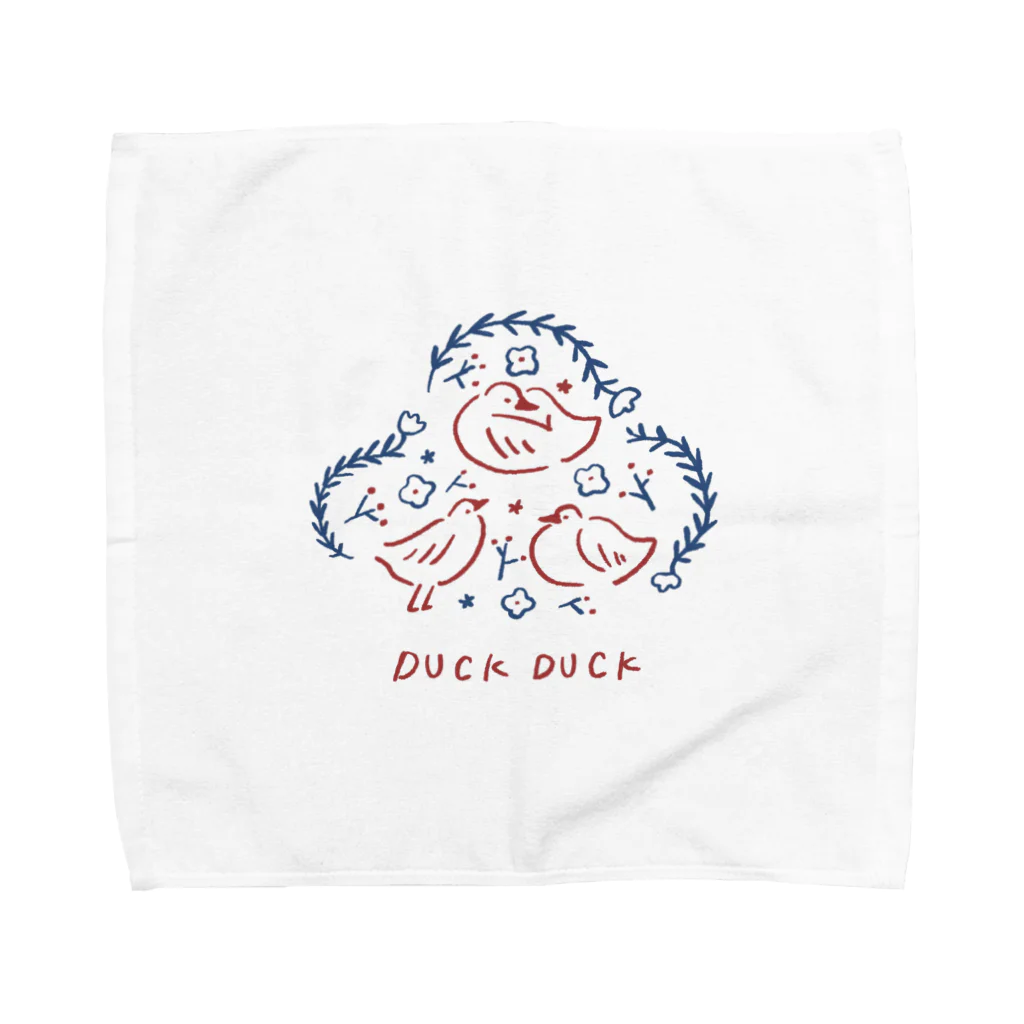 黄色と小鳥と星と@ひよこ&びぶのアヒルと植物 Towel Handkerchief