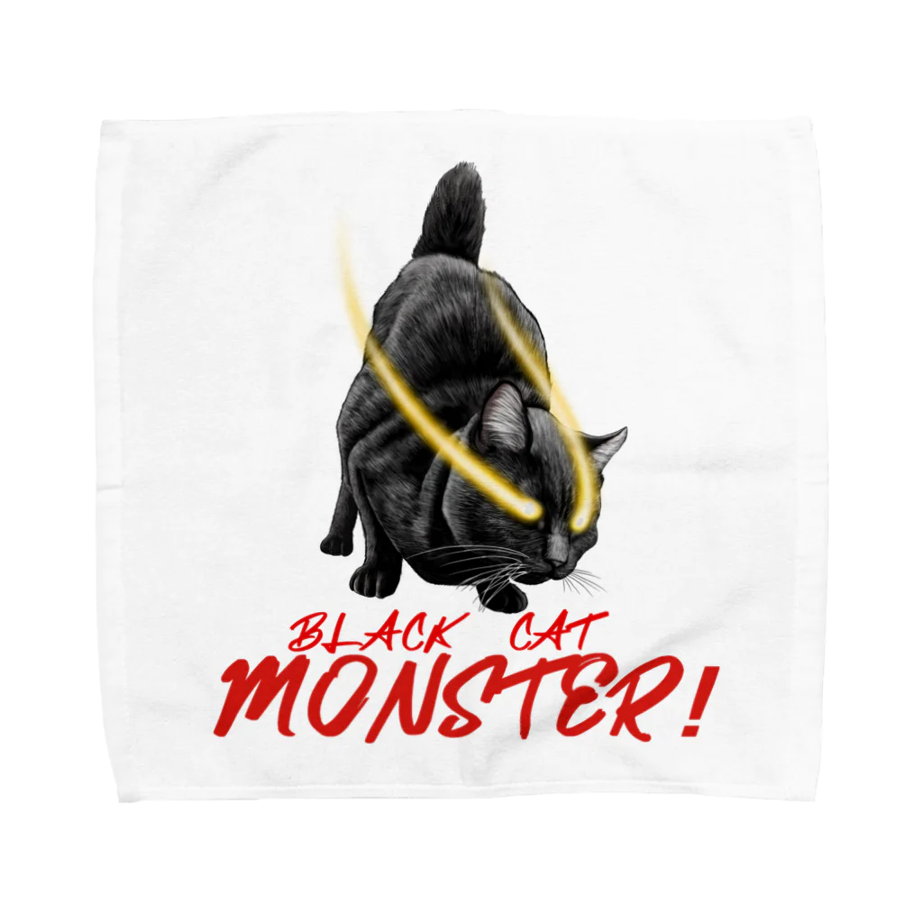 もっち（mocchi）の黒猫モンスター Towel Handkerchief