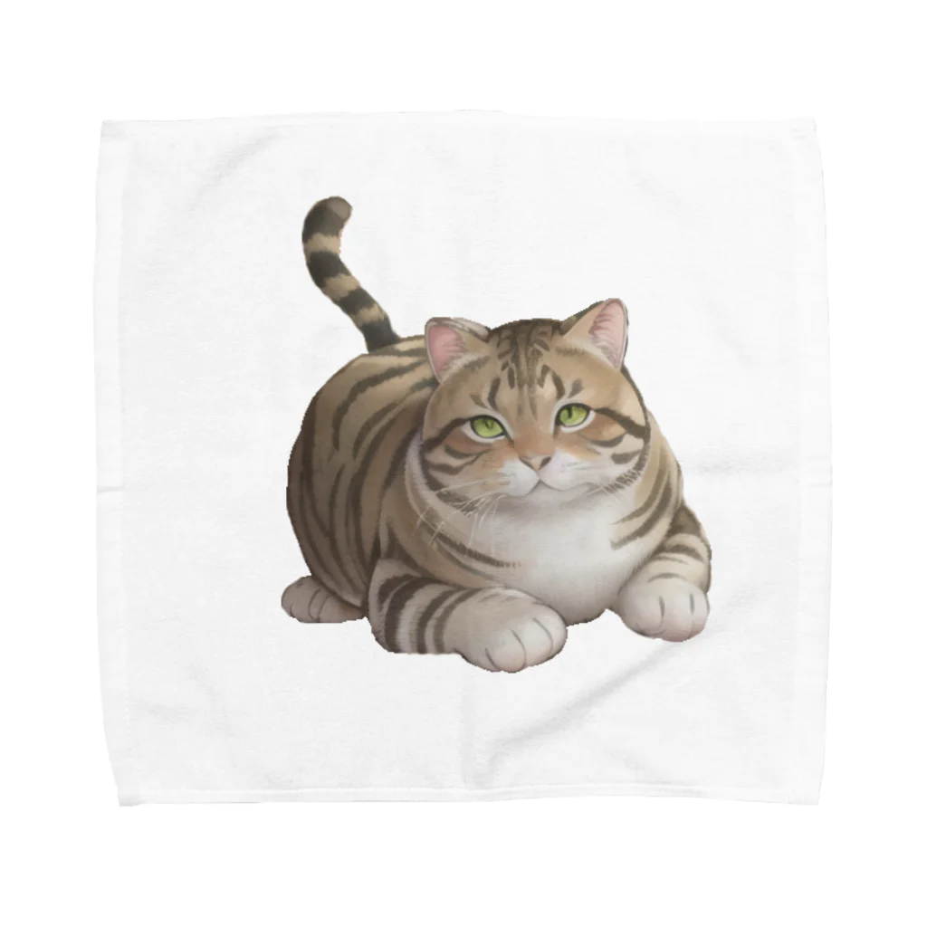 Tabby-catのもふもふとらねこ Towel Handkerchief