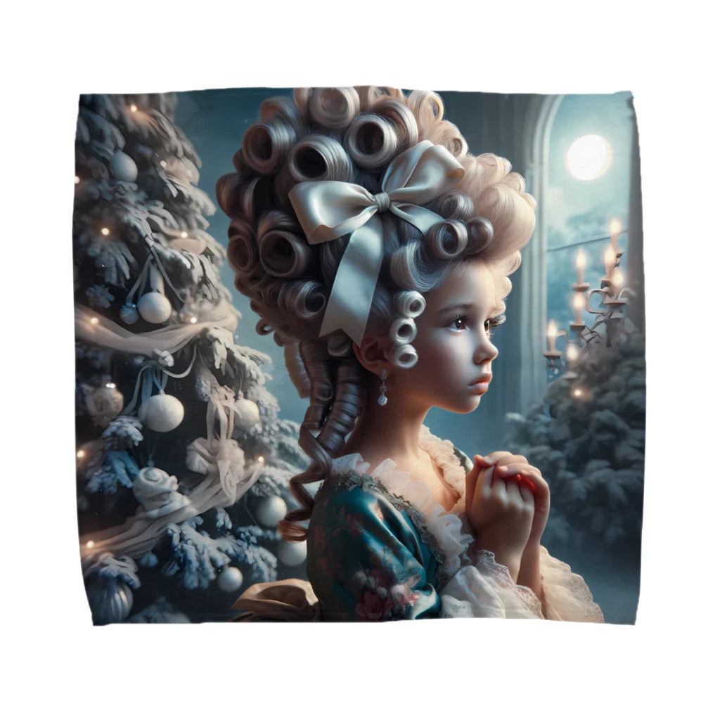 DeenaDeeのRococo Reverie: Moonlit Elegance 「月夜と少女のロココ夢物語」 Towel Handkerchief