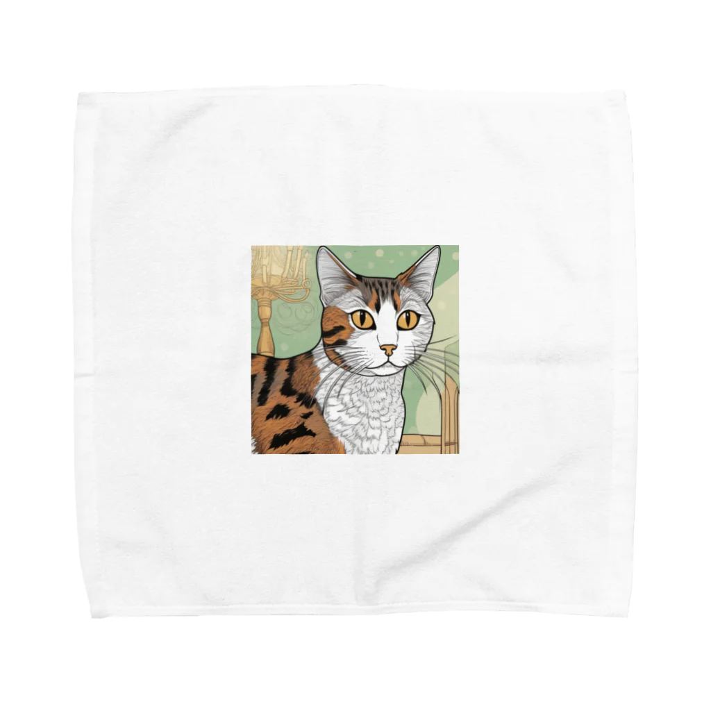 iyashi₋creatersのじっと見つめる猫 Towel Handkerchief