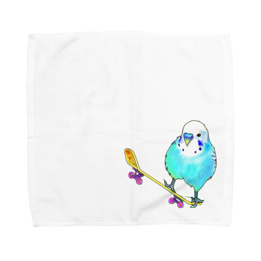 スケボーインコ　Taroのスケボーインコ　タロ Towel Handkerchief