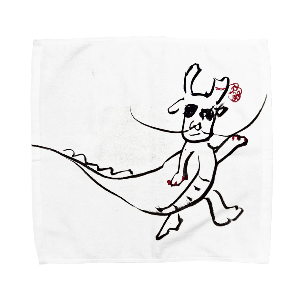 チエコストロークの新年のあいさつに来たドラゴン Towel Handkerchief