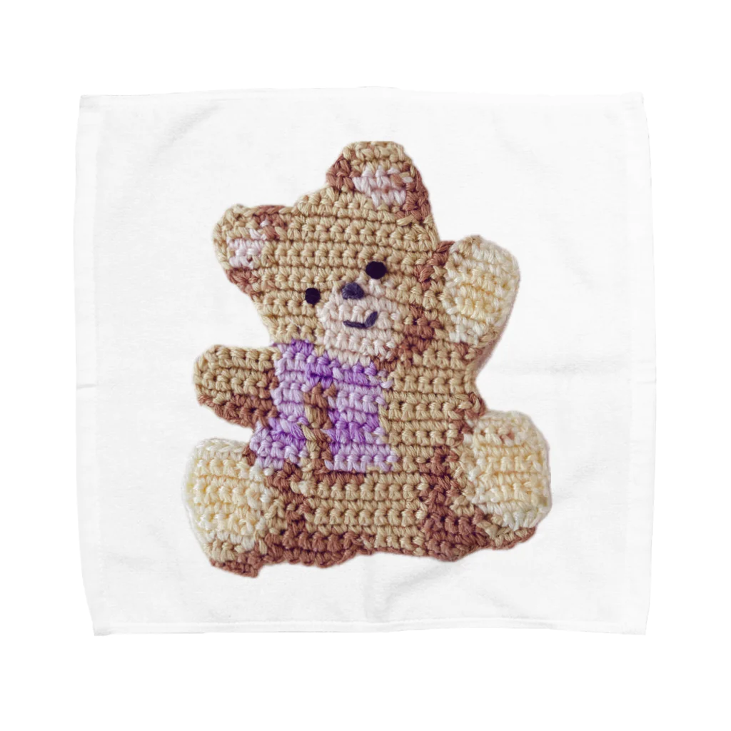 おはなのうてなのクマさん（紫） Towel Handkerchief