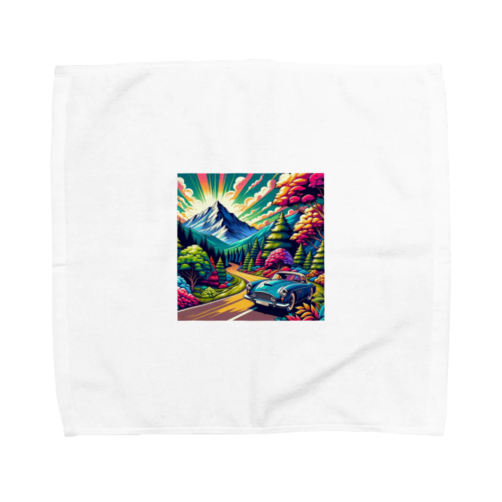 nuuartの山のドライブ Towel Handkerchief
