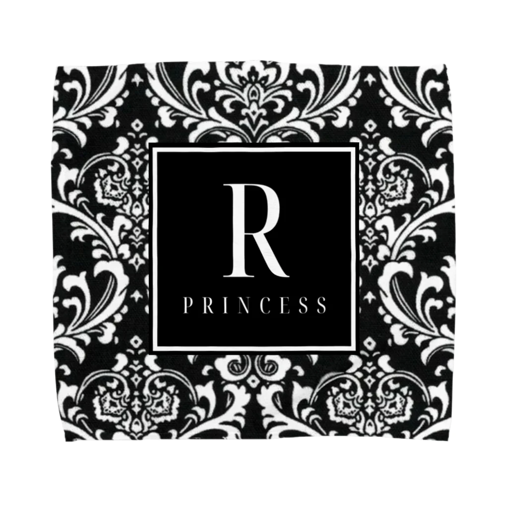 ROYAL Princessのダマスク柄シリーズ（ブラック） Towel Handkerchief