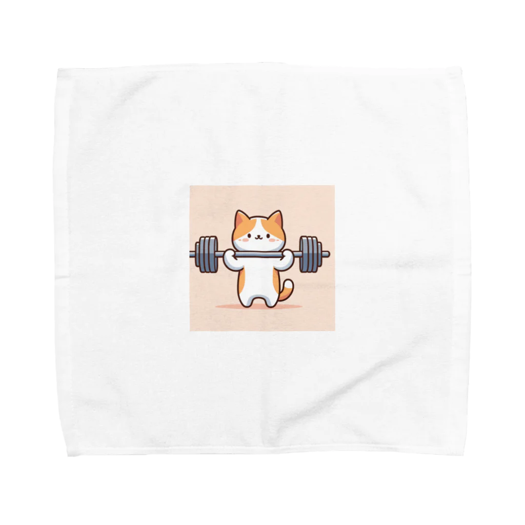 ibashunyaのアームカール猫 Towel Handkerchief