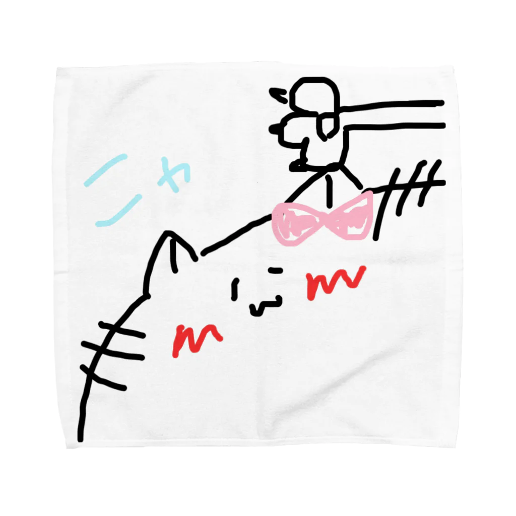 100のニャ Towel Handkerchief