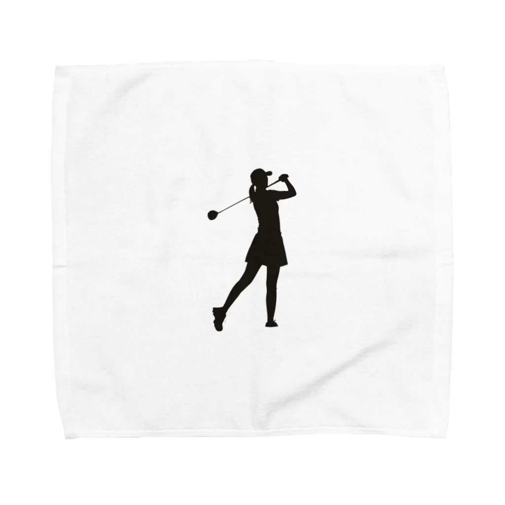 ぱんだまんのシャドーゴルフ（WOMEN) Towel Handkerchief