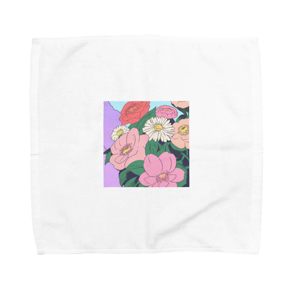 小町の花に囲まれた日常 Towel Handkerchief