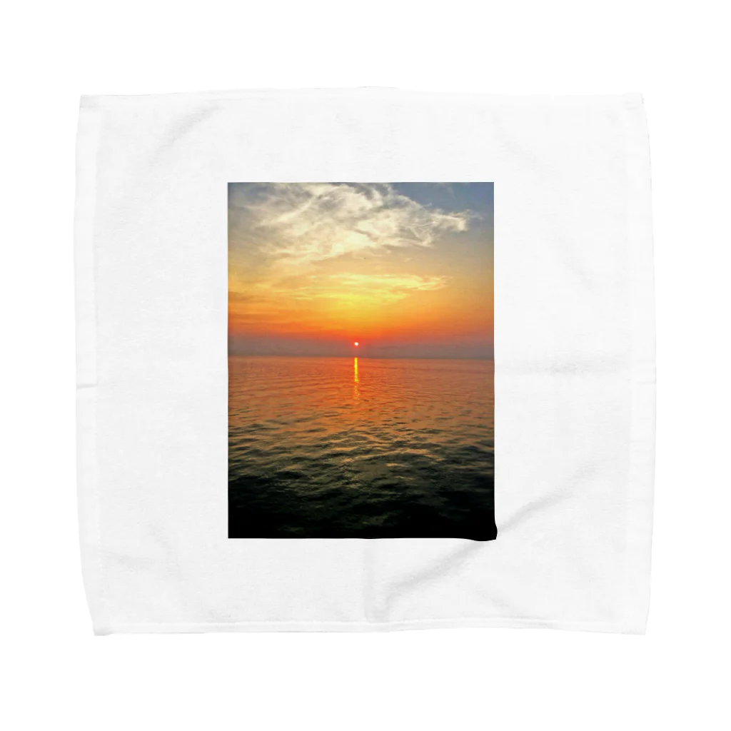 ふうかの幸せ店の夕焼け Towel Handkerchief