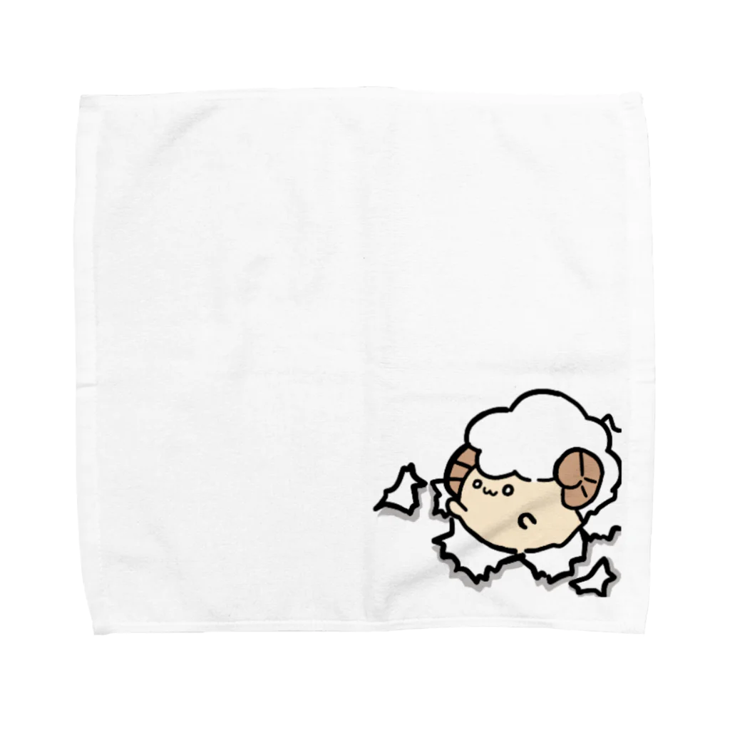 えふ＊ひつじさん(･ｪ･＠の突き破るひつじさん(･ｪ･＠ Towel Handkerchief