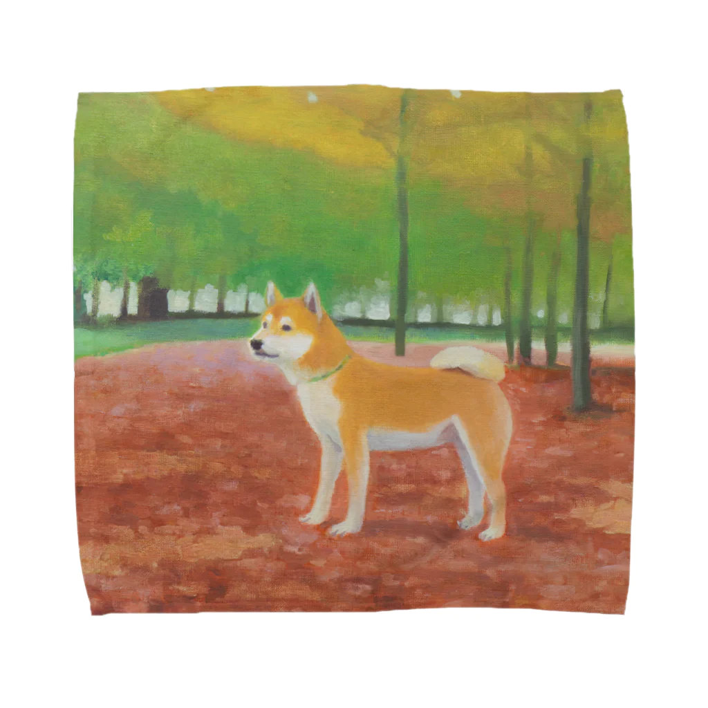 ももやまのお犬様ハンカチ Towel Handkerchief