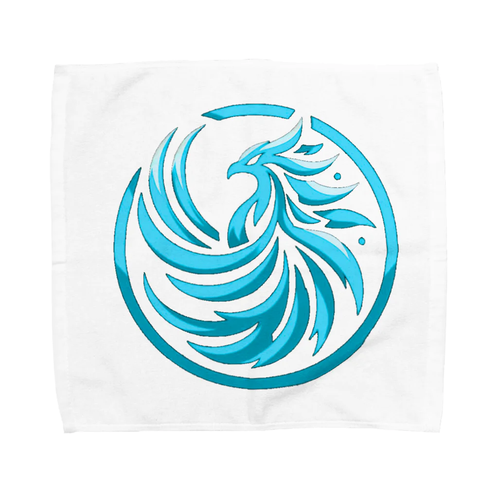 試作品の朱雀2　水色 Towel Handkerchief