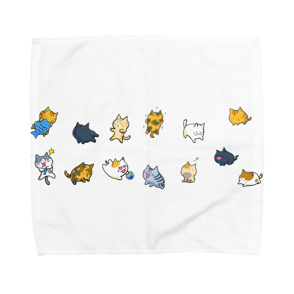 もふもふ堂の猫たちの集会 Towel Handkerchief