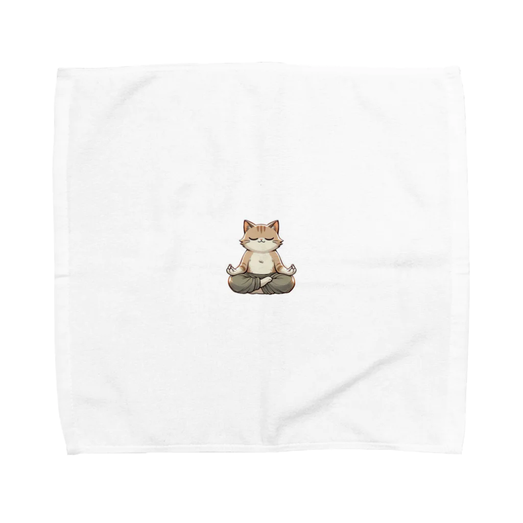 きなこのショップのさとり世代のネコ Towel Handkerchief