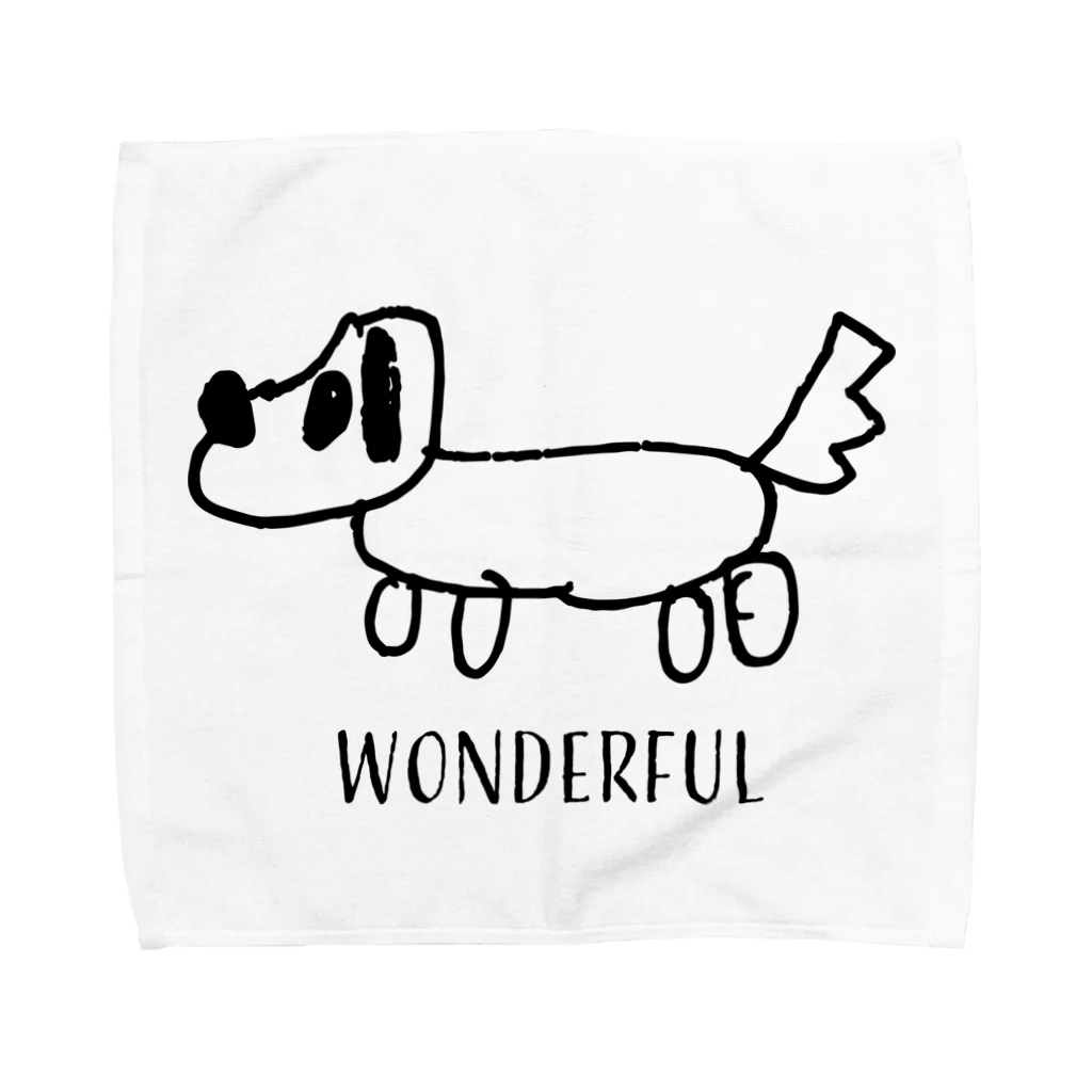 a___の犬ワンダフル Towel Handkerchief