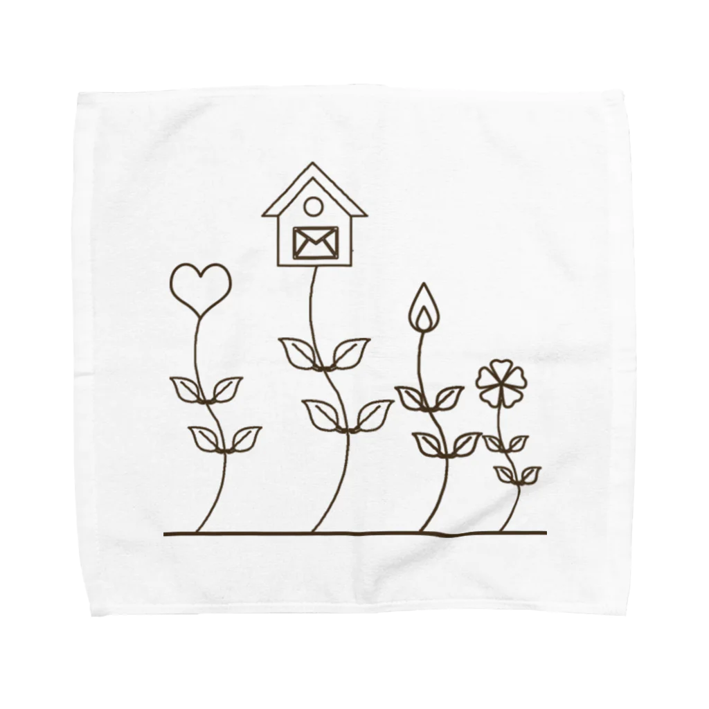 yoland-slllのポストと花ー透明 Towel Handkerchief