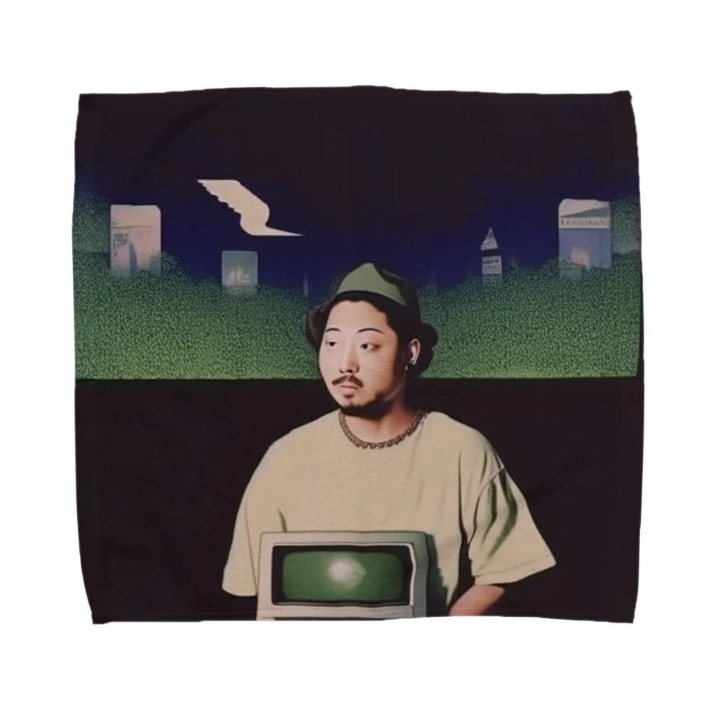 Vintage Hi-Tecのcomputer lover rapper Towel Handkerchief