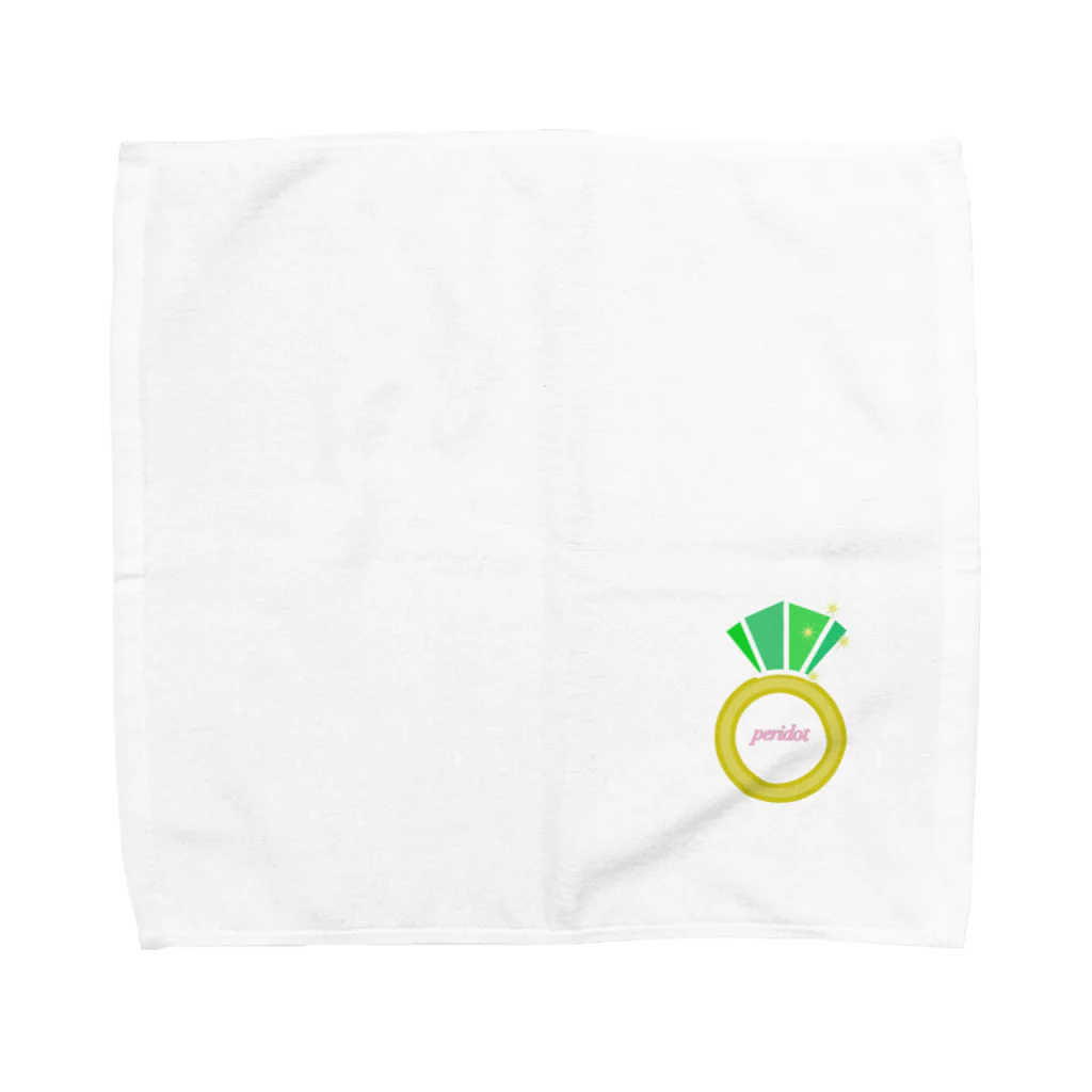 おしゃまち歩き【北海道】の誕生石シリーズ（8月・ペリドット） Towel Handkerchief