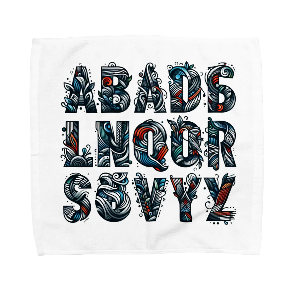 ajones-usaのアルファベットデザイン Towel Handkerchief
