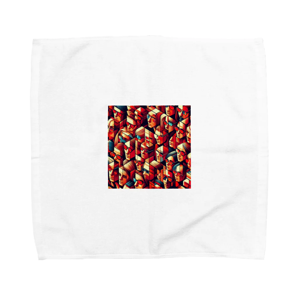 kentaki　HOUSEのUSA　Block　Humans Towel Handkerchief