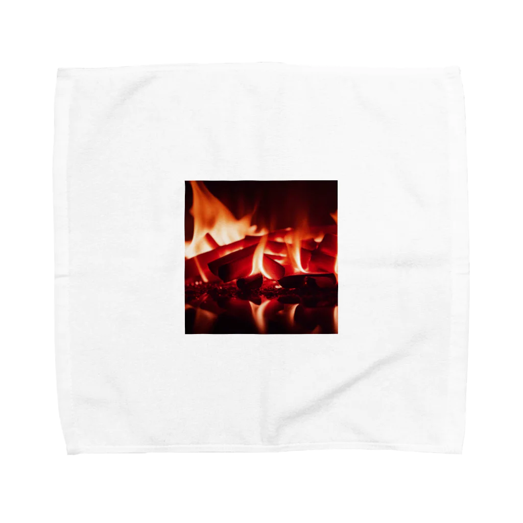 kyuamomoichiのレッドファイヤー Towel Handkerchief