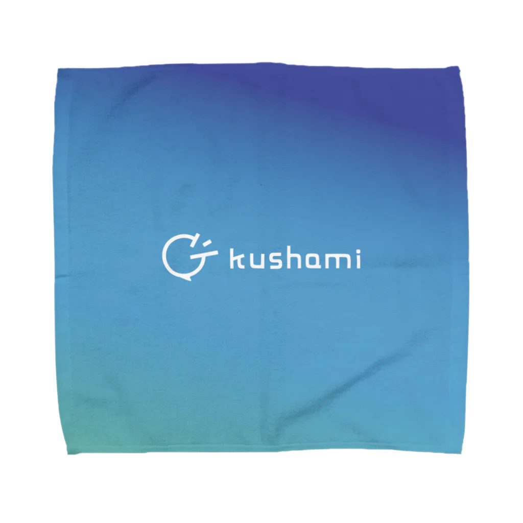 kushami studioのkushami_logo_blue_square タオルハンカチ