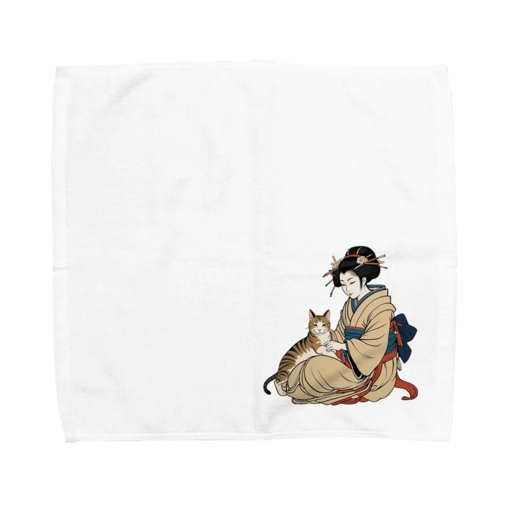 Be.BonHa 【ビーボナ】のいつの時代も猫が好き Towel Handkerchief