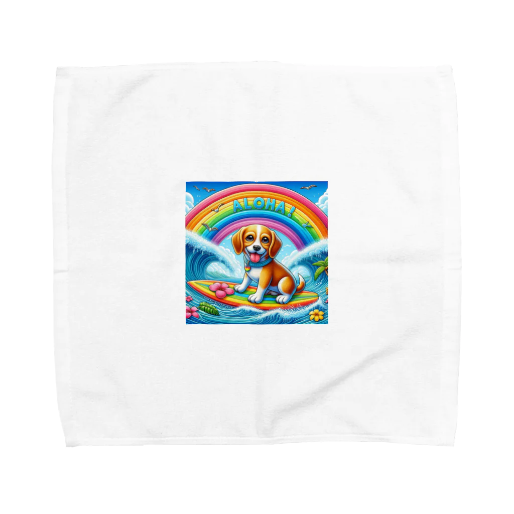 キューピットのアロハワンコ Towel Handkerchief