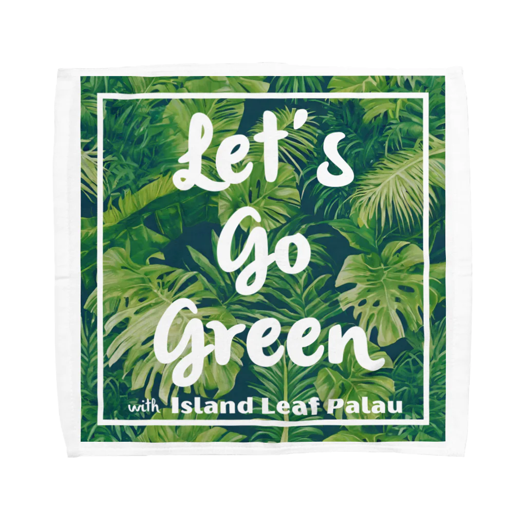 Island Leaf Palau のLet's Go Green with Island Leaf Palau タオルハンカチ