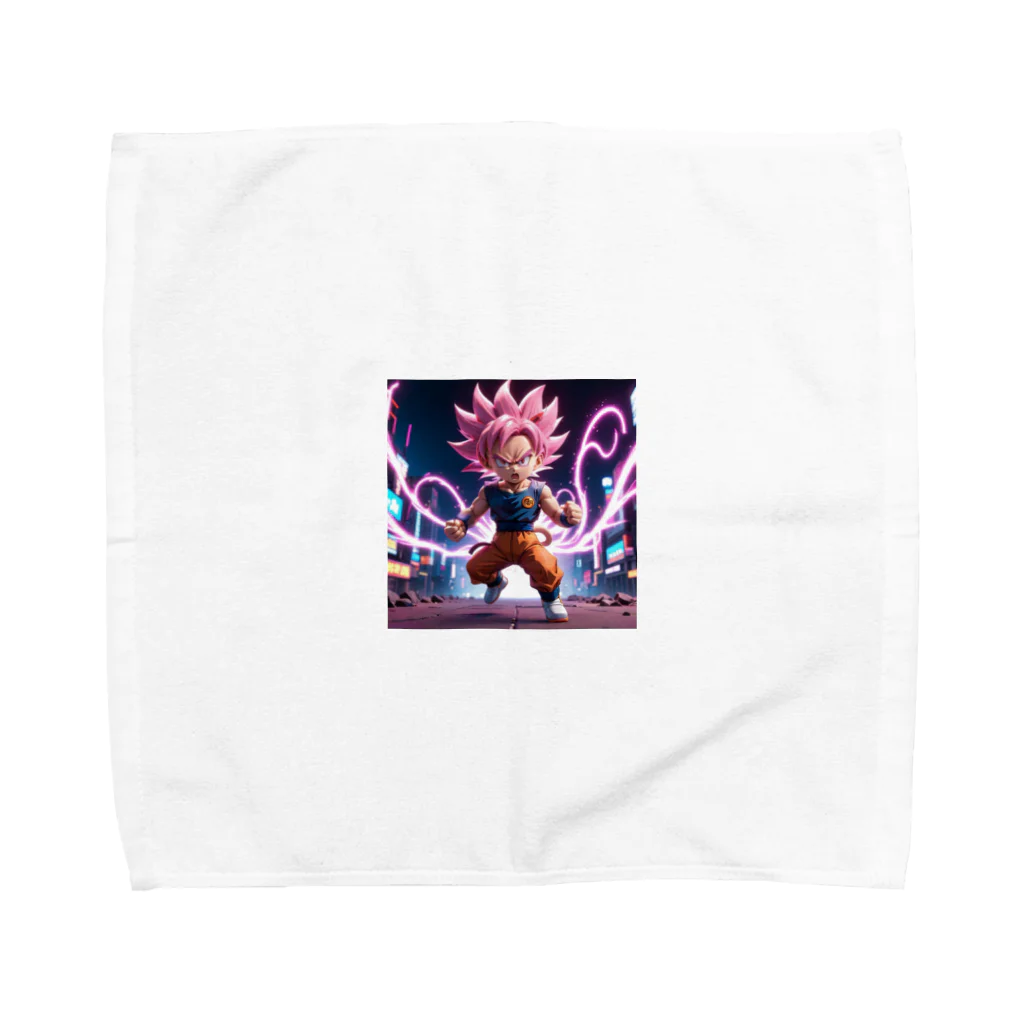 kaz_new9のピンクの髪の毛のおとこの子 Towel Handkerchief