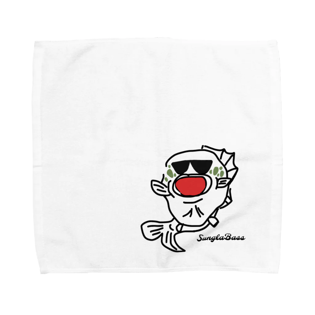comaoのブラックバス　サングラバス Towel Handkerchief