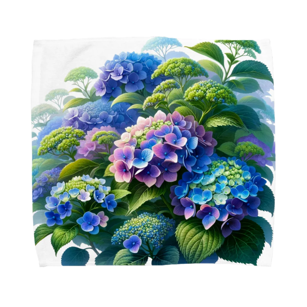 VeiledSageの紫陽花の饗宴 Towel Handkerchief